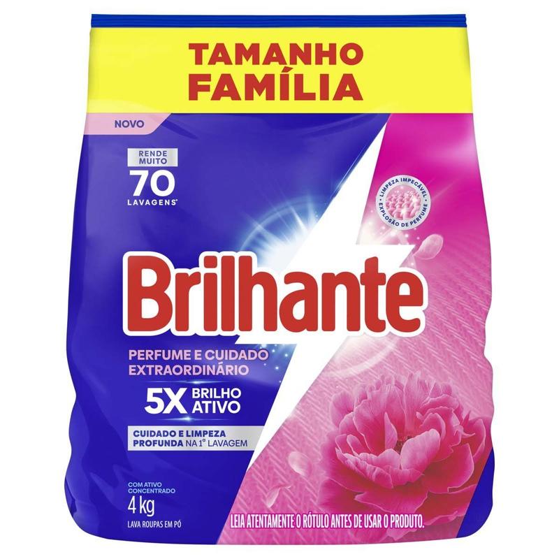 Sabão em Pó Brilhante Perfume e Cuidado Extraordinário 4kg